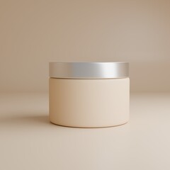 3d render of a hand cream bottle, ideal for cosmetic product branding