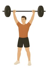 Fototapeta premium man lifting weights