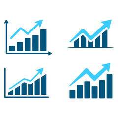 GROWTH GRAPH ICON VECTOR ICON