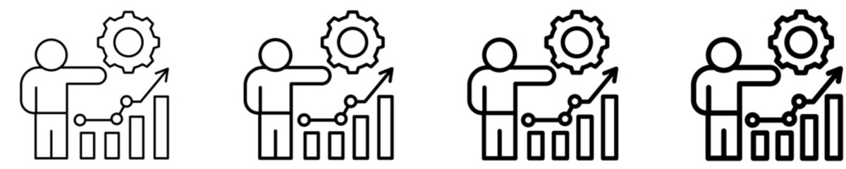 Data Scientist Icon Set Different Style Collection
