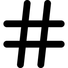 Hash icon - hashtag number pound outline