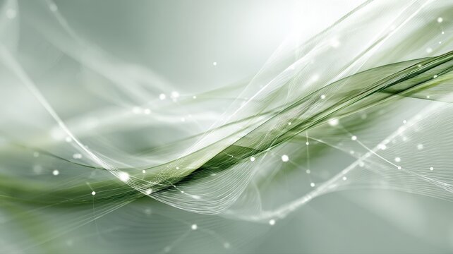 abstract visual of business strategy, overlapping transparent geometric planes moving through a digital data stream, representing complexity and breakthrough, clean white and subtle green gradients