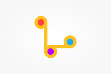 abstract music letter L illustration 
