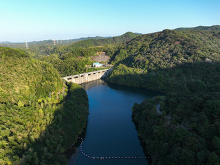 徳島県阿南市　福井ダム　ダム湖