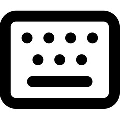 Fototapeta premium Keyboard icon - typing input keys computer outline