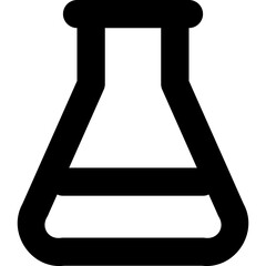 Flask icon - laboratory science chemistry outline
