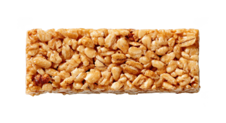 Granola bar with oats and puffed grains