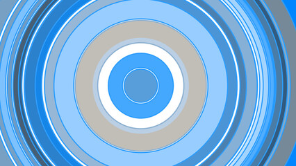 layered round pattern with solid blue color gradation