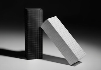 Vertical Stand Packaging Boxes Mockup