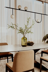 Large luxury modern bright interiors Living room mockup illustration 3D rendering image