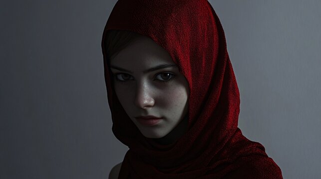 Portrait of Young Woman Expressing Shame