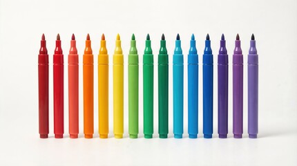 Fine Point Paint Markers Standing Upright in Color Spectrum