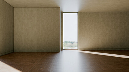 Naklejka premium Large luxury modern bright interiors Living room mockup illustration 3D rendering image