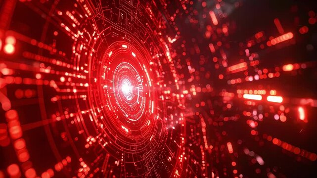 脈動する赤いエネルギーコア　警告イメージ