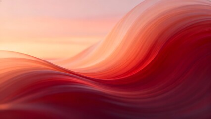 Obraz premium Abstract flowing waves of deep red and orange light motion blur background texture