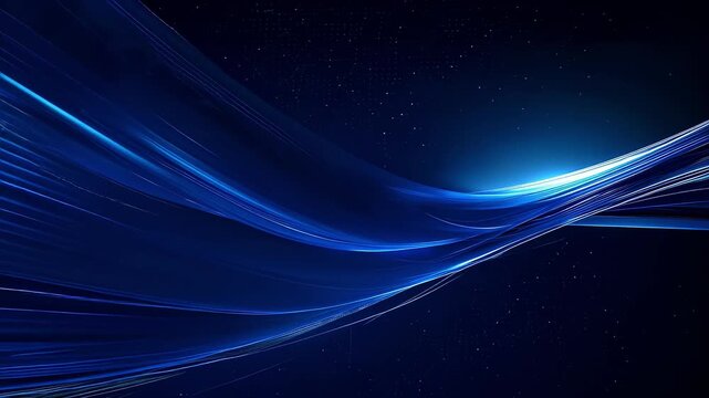 青い光が流れる近未来のテクノロジー背景