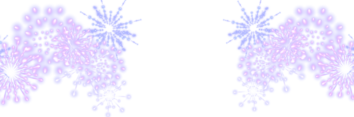 Bright colorful fireworks explosion, celebration salute effect. PNG fireworks for holiday, events, and party.