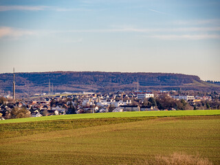 Blick auf die Melanchthonstadt Bretten im Spätherbst
