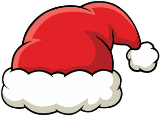 Santa Claus Christmas Hat Vector Illustration