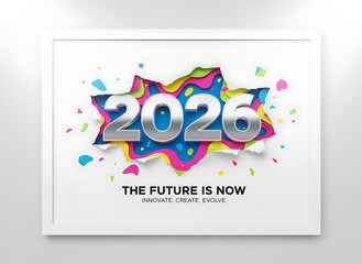 2026 The Future Is Now, Innovate Create Evolve, New Year Concept