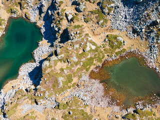 Landscape of Rila Mountain near Malyovitsa Lakes, Bulgaria