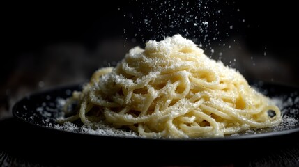 Delicious Pasta With Cheese: Italian Cuisine Food Image