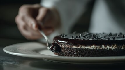 Delicious Chocolate Cake, Dessert, Pastry, Gourmet Food