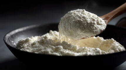 Fresh Ricotta Cheese Spoon - Italian Recipe, Cooking, Food