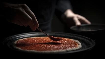 Making Pizza: Sauce, Dough, Cooking, Homemade, Delicious