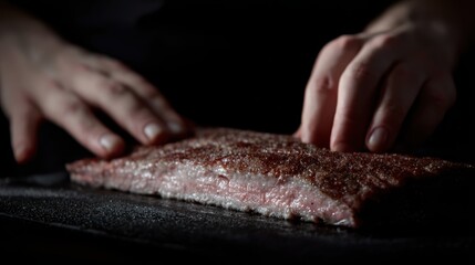 Perfectly Cooked Steak, Chef Hands, Delicious Meat