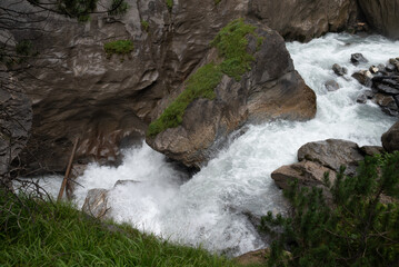 Beautiful cascade in river Kander in Switzerland