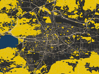 Flat City Map Klagenfurt Austria