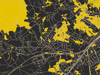 Minimalist Map Leonding Austria Noir
