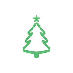 Christmas tree Icon flat vector design