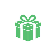 Christmas Present gift box Icon flat vector design