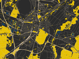 Posterstyle Map Wiener Neustadt Austria