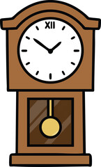 Vintage Grandfather Clock Illustration