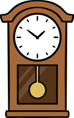 Vintage Grandfather Clock Illustration