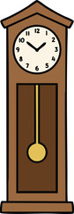 Vintage Grandfather Clock Illustration