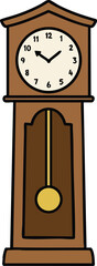 Vintage Grandfather Clock Illustration