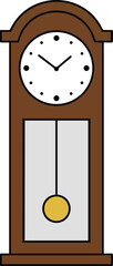 Vintage Grandfather Clock Illustration