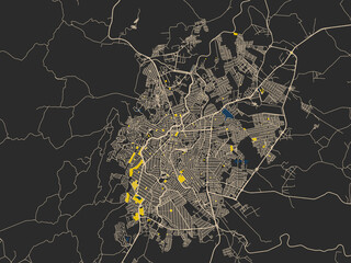 Graphic City Map Artwork Montes
