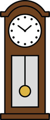 Vintage Grandfather Clock Illustration
