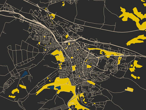 BUL, Pleven &ndash; minimalist flat city map