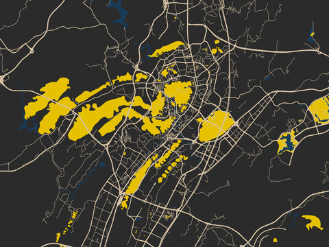 Modern flat map of CHI, Zunyi