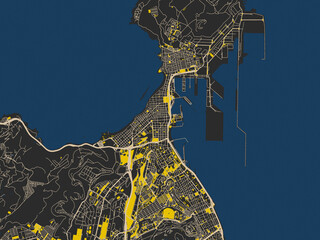 Posterstyle Map Las Palmas Gran