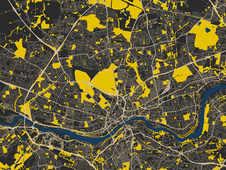 Posterstyle Map Newcastle Upon Tyne