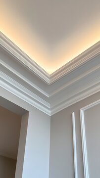 A white wall with a curved corner