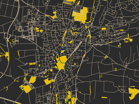 Erding, Germany &ndash; minimalist flat city map