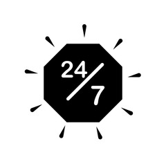 24/7 icon design template SVG